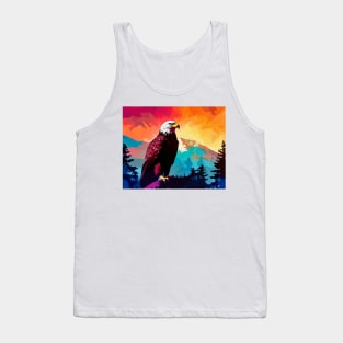 Majestic Eagle Silhouette: Freedom's Colors Tank Top